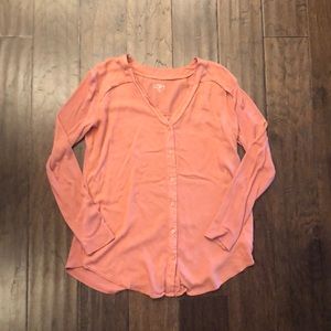 LOFT Rose Button-up Shirt